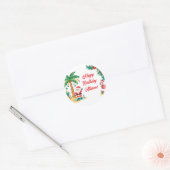 7月のクリスマスステッカー ラウンドシール (封筒)