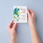 7月のクリスマスチラシテンプレートトロピカルテーマ チラシ (手)