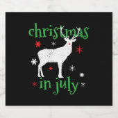 7月のクリスマスディアー狩り スパークリングワインラベル (シングルラベル)