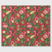 7月のクリスマストロピカルパターン ラッピングペーパー (フラット)