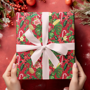 7月のクリスマストロピカルパターン ラッピングペーパー