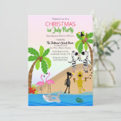 7月のクリスマストロピカルビーチパーティー 招待状 (スタンド正面)