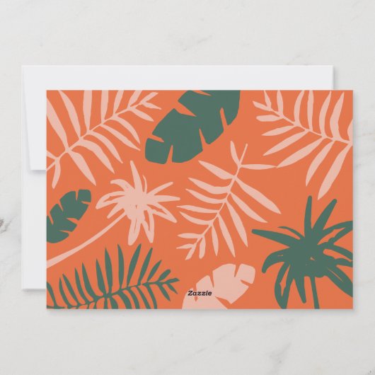 7月のクリスマストロピカルヤシの木の写真モダン。 シーズンカード (裏面)