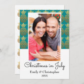 7月のクリスマスパイナップルフォトカード シーズンカード (正面/裏面)