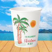 7月のクリスマスパーソナライズされた 紙コップ