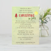 7月のクリスマスパーティの招待状 招待状 (スタンド正面)