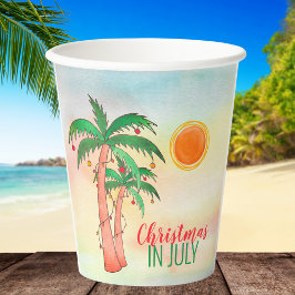 7月のクリスマスパーティーパームツリー 紙コップ