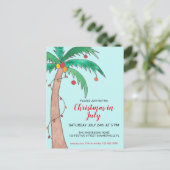 7月のクリスマスパーティーパーム インビテーションポストカード (スタンド正面)