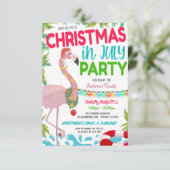 7月のクリスマスパーティー招待状 招待状 (スタンド正面)