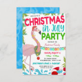 7月のクリスマスパーティー招待状 招待状 (正面/裏面)