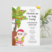 7月のクリスマスパーティー招待状 招待状 (スタンド正面)