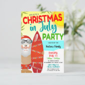 7月のクリスマスパーティー招待状 招待状 (スタンド正面)