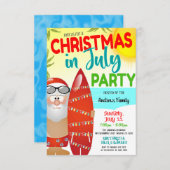 7月のクリスマスパーティー招待状 招待状 (正面/裏面)