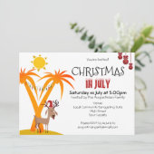 7月のクリスマスパーティー招待状 招待状 (スタンド正面)