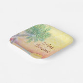 7月のクリスマスパーティー熱帯ビーチ カラフル ペーパープレート (傾斜あり)