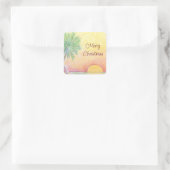 7月のクリスマスパーティー熱帯ビーチ スクエアシール (バッグ)