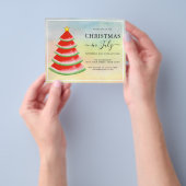 7月のクリスマスパーティー+スイカパーティーの招待状 チラシ (手)