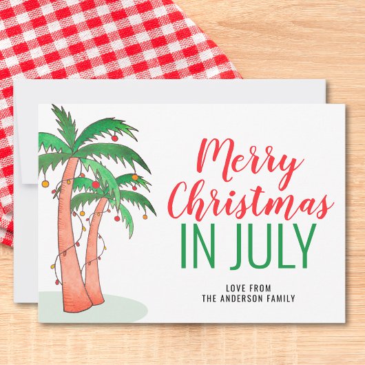 7月のクリスマスパーティー 招待状