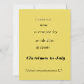 7月のクリスマスパーティー 招待状 (裏面)