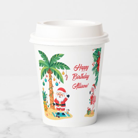 7月のクリスマスパーパーカップ 紙コップ (裏面)
