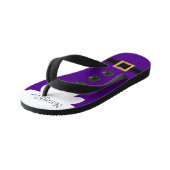 7月のクリスマスパープルいけなまたはニースフェスティバル キッズビーチサンダル (アングル)