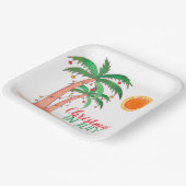 7月のクリスマスパームツリーズパーティー紙プレート ペーパープレート (傾斜あり)