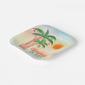 7月のクリスマスパームツリーズパーティー ペーパープレート (傾斜あり)