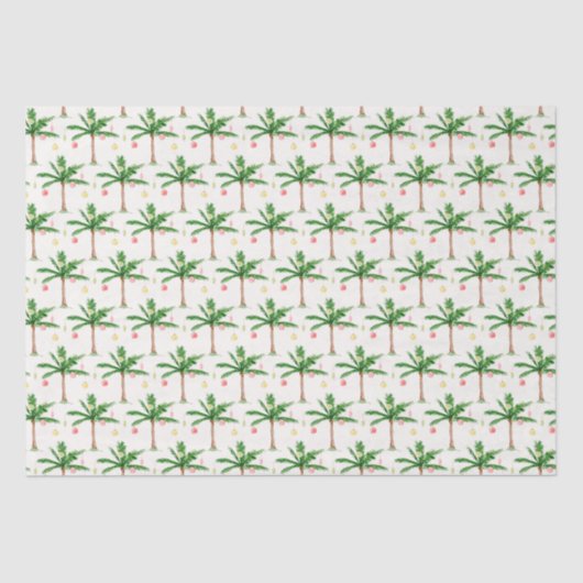 7月のクリスマスパームツリー、夏のサンタ&ライン 薄葉紙 (正面)