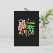 7月のクリスマスビーチサンダルおもしろいビーチサマーヴァ 招待状 (スタンド正面)