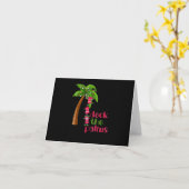 7月のクリスマスビーチデッキパームズクルーズ カード (黄色い花)
