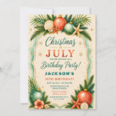 7月のクリスマスビーチバースデー 招待状 (正面)