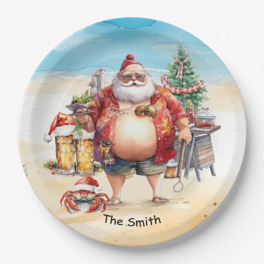 7月のクリスマスビーチ ペーパープレート (正面)