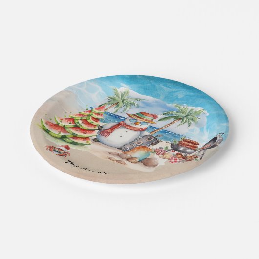 7月のクリスマスビーチ ペーパープレート (アングル)