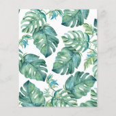 7月のクリスマスフライヤーの水の色フラミンゴ チラシ (裏面)