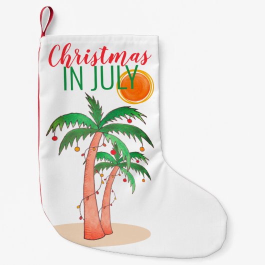 7月のクリスマスブーツ スモールクリスマスストッキング (正面)