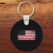 7月のクリスマスプレゼント米国国旗のヴィンテージ数 キーホルダー (正面)
