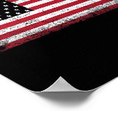 7月のクリスマスプレゼント米国国旗のヴィンテージ数 ポスター (角)