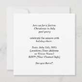 7月のクリスマスプールパーティーとサンタクロース・インヴィ セーブザデート (裏面)