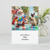 7月のクリスマスプールパーティーとサンタクロース・インヴィ 招待状 (スタンド正面)