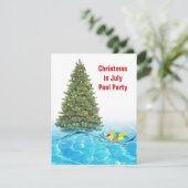 7月のクリスマスプールパーティー 招待状 (スタンド正面)