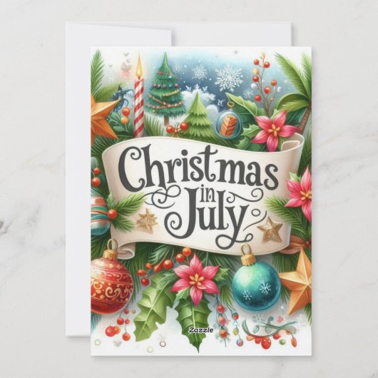 7月のクリスマスホリデーリースカード シーズンカード (裏面)