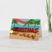 7月のクリスマスホリデー折り畳みグリーティングカード シーズンカード (正面)