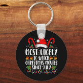 7月のクリスマス以来、クリスマス映画を最も見る キーホルダー (正面)