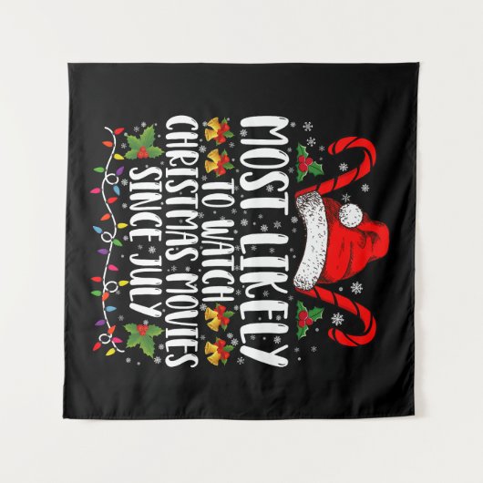 7月のクリスマス以来、クリスマス映画を最も見る タペストリー (正面(横))