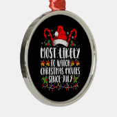 7月のクリスマス以来、クリスマス映画を最も見る メタルオーナメント (右)