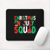 7月のクリスマス分隊おもしろい夏のクリスマス男性が来る マウスパッド (マウス)