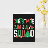 7月のクリスマス分隊サマーおもしろいビーチ休暇 カード (黄色い花)