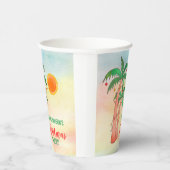 7月のクリスマス名前をカスタムするパーティー 紙コップ (右)