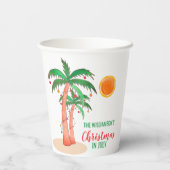 7月のクリスマス名前をカスタムする 紙コップ (裏面)