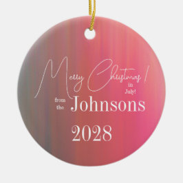 7月のクリスマス名年 セラミックオーナメント